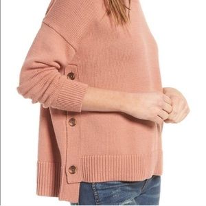 Side button sweater